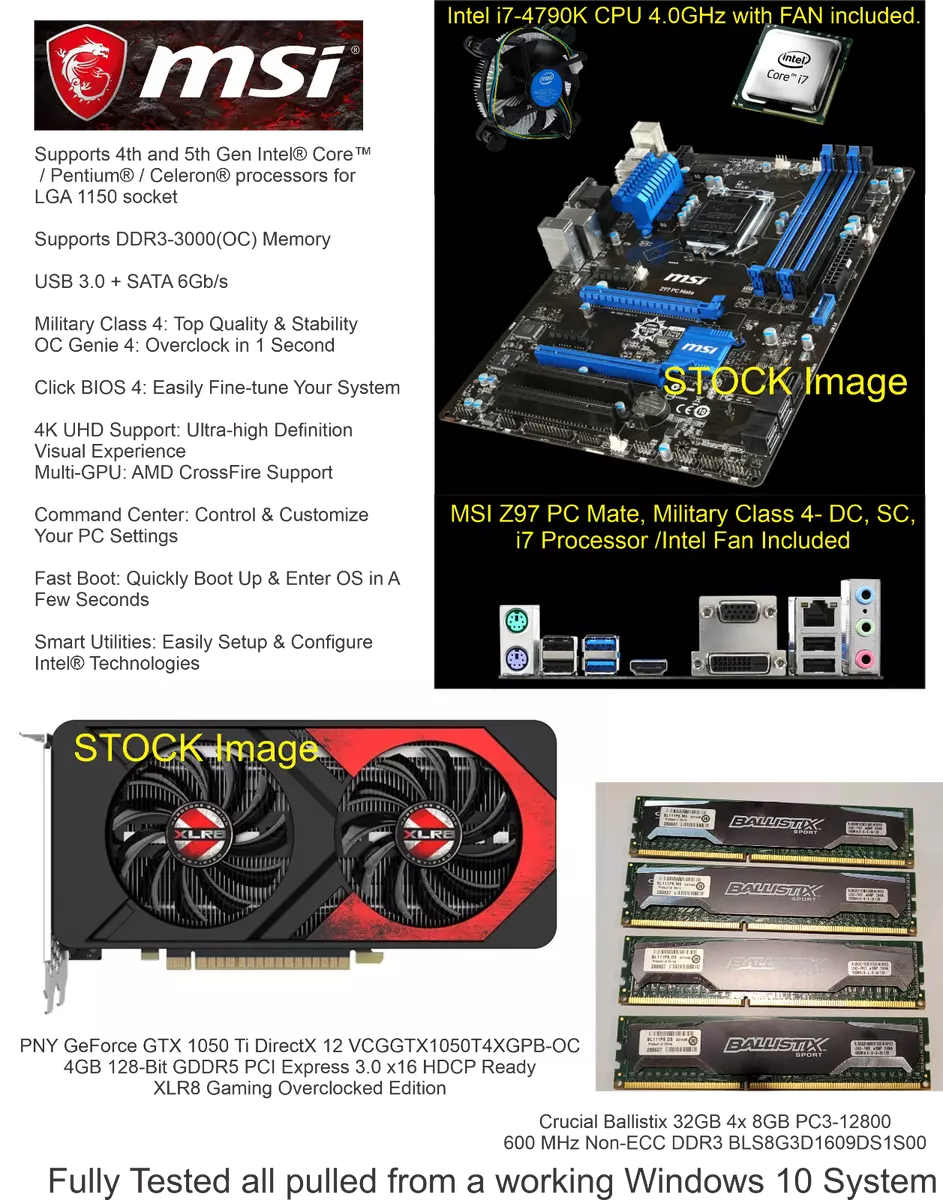 I7 4790k 1050ti sales