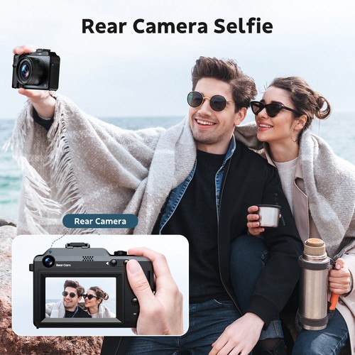 📸4K Digital Camera 64MP Compact Camera 3.0 inch Screen Dual Lens 64GB for Teens - Picture 4 of 8