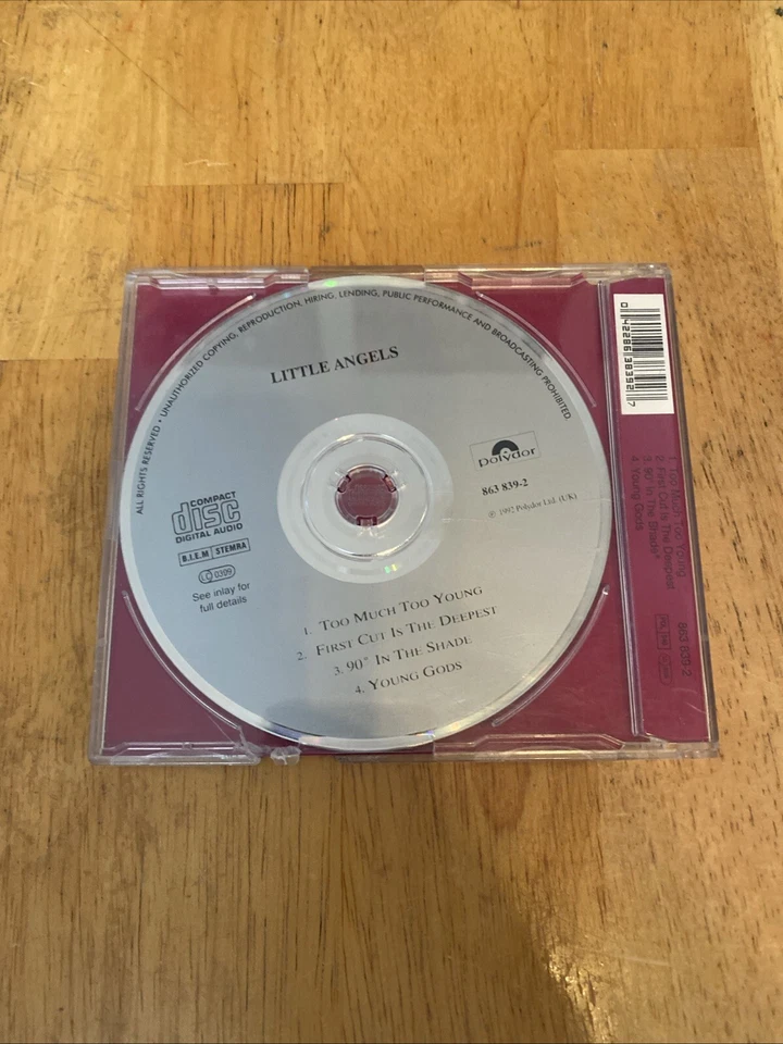 Little Angels Too Much Too Young UK Import 4 Track CD 1992 Polydor Records Issue Foto 2 de 4