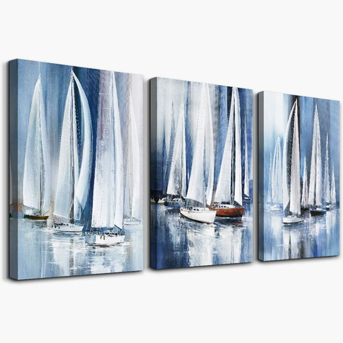 3 Piece Framed Canvas Wall Art For Living Room Bathroom Bedroom Wall