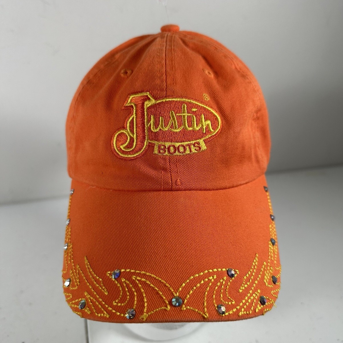 Justin Boots Embroidered Rim Adjustable Baseball Hat Women’s New No Tags