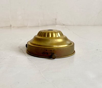 Vintage Metal Fitter Shade Holder Cup Canopy Cap Lamp Ceiling Light Fixture G