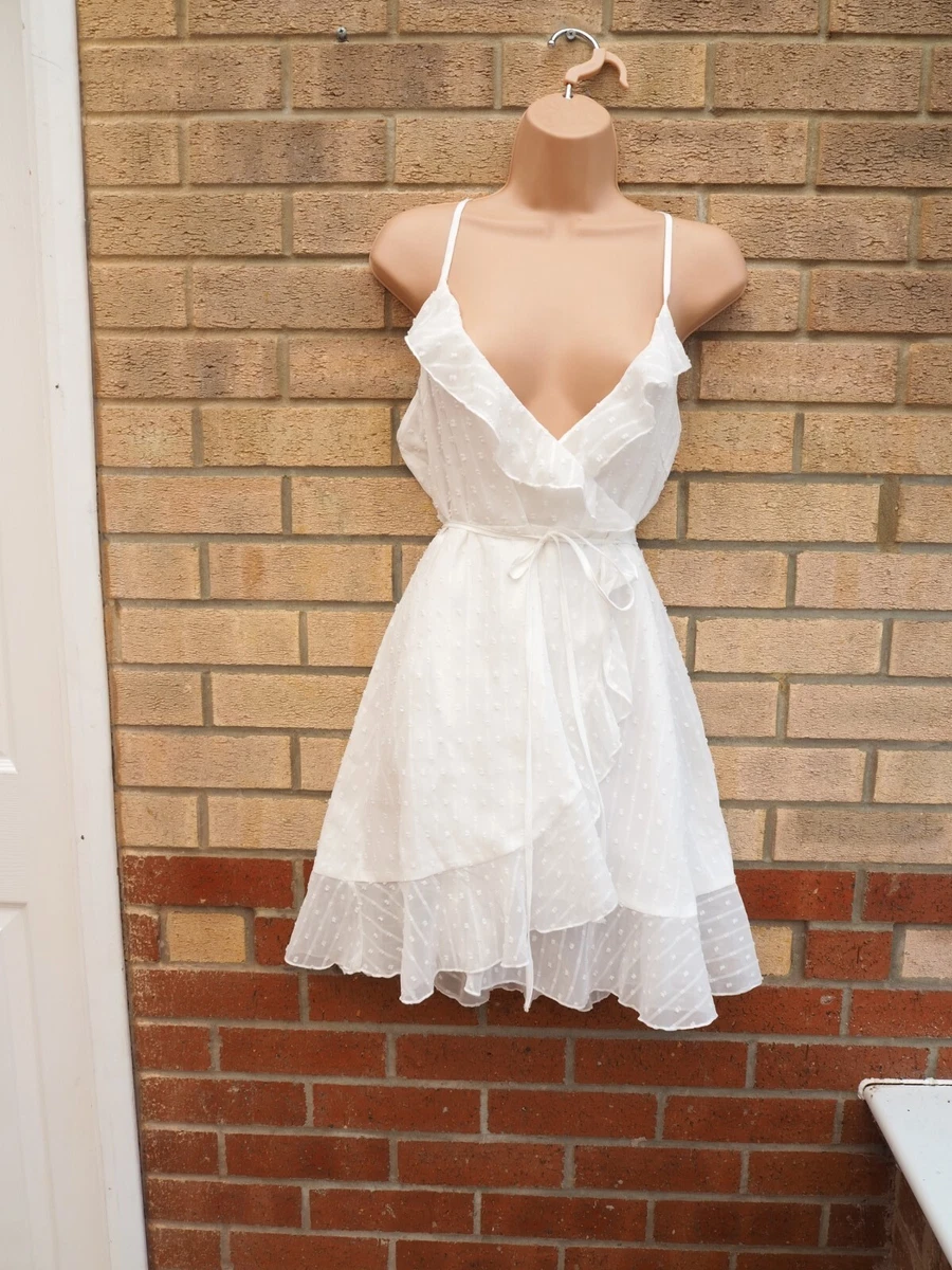 Frill wrap cheap tea dress