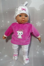 Puppen kleidung Handarbeit DIY  Mütze Hose Pullover Re born Baby 43 cm-46cm