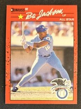 1990 Donruss Bo Jackson All Star Error Baseball Card #650 Royals OF VG O/C