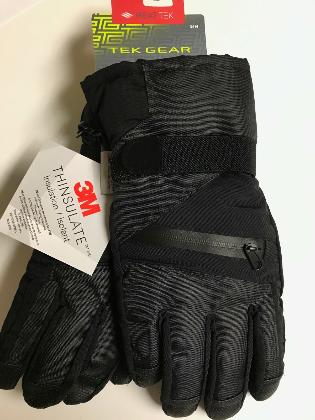 Men's Tek Gear Ski Gloves Thinsulate Tech Compatible Size Small/Medium