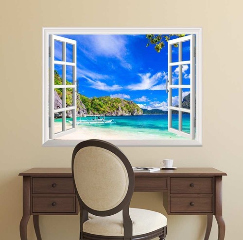 Wall Mural - Panorama of Beautiful Beach in El Nido, Palawan, Philippines -36x48 - Picture 2 of 5