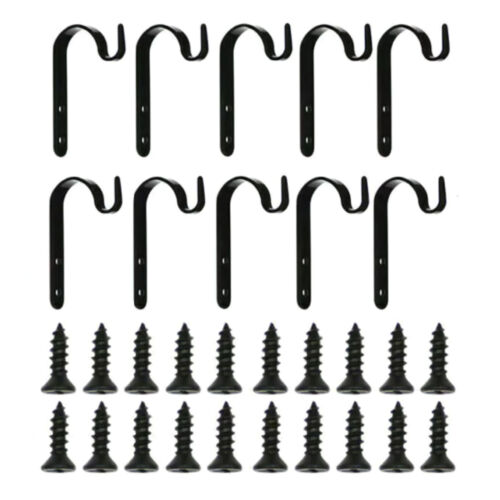 Retro 10Pcs Garden Metal Hanging Basket Brackets Outdoor Wall Hooks Plant Hanger
