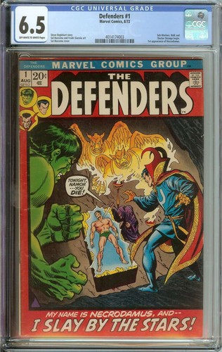 DEFENDERS #1 CGC 6.5 OW/WH PAGES // 1ST APPEARANCE OF NECRODAMUS 1972