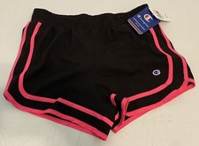 Champion Girls Active Shorts Athletic Wear Size XL Black/Hot Pink NWT