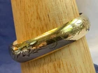 Antique Crafmere 12k Gold Filled Bangle Bracelet 7" Costume Jewelry Floral Etch