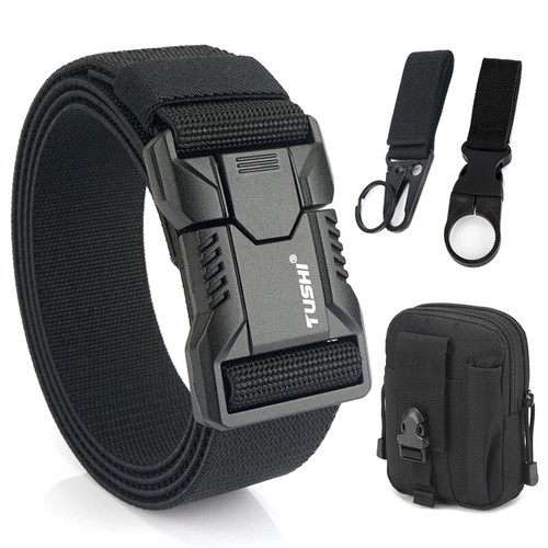 New Tactical Outdoor Belt for Men and Women Aluminum Alloy Buckle Quick Elastic - Picture 20 of 42