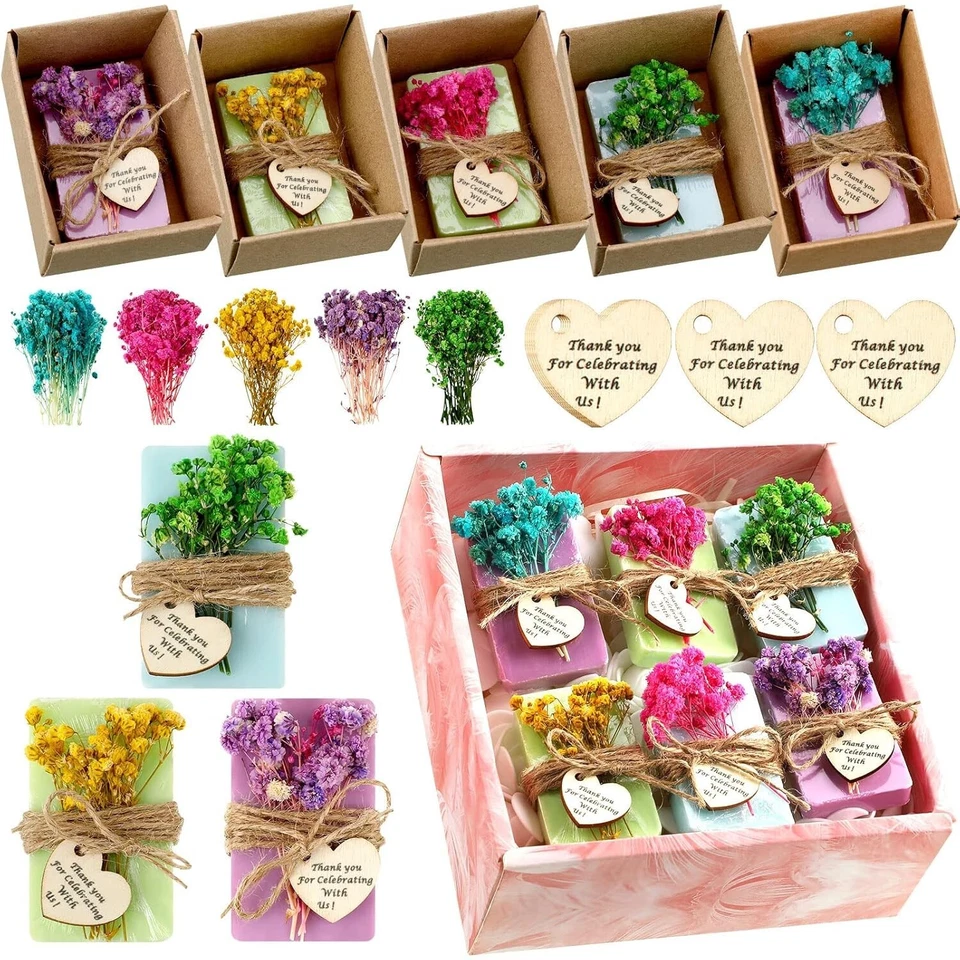 Juego de 45 favores de jabón hechos a mano para duchas nupciales, baby showers y bodas Foto 3 de 4