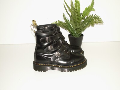 Martens FENIMORE chunky platform buckle boots with zipper UK EU 38 US  UK