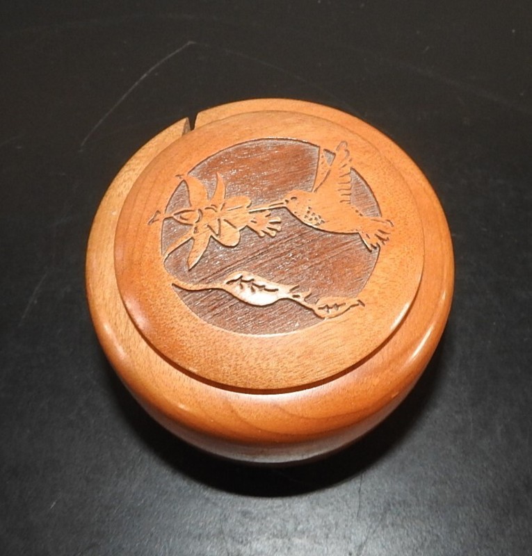 Wooden Roll Stamp Holder Laser Cut Hummingbird The Wooden Nickel Nice Finish