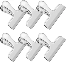 Chip Clips, 6 Pack Stainless Steel Bag Clips for Food, Office Kitchen Home Usage