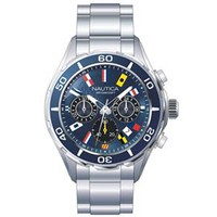 Nautica Men's 46mm Steel Bracelet & Case Quartz Blue Dial Watch Nad19549g Nautica Men's 46mm Steel Bracelet & Case Quartz Blue Dial Watch Nad19549g
