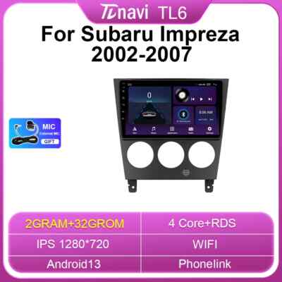 For Subaru Impreza 2002-2007 Android Car Radio Carplay Video Player GPS Screen