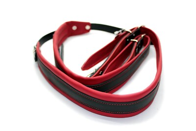 Accordion Genuine Leather Straps Red - Black 120 bass