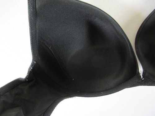 Cacique Boost Plunge Bra 42B Black Underwire Cotton Blend - Picture 5 of 9