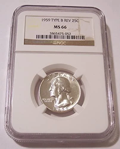 1959 Washington Quarter Type B Reverse Variety FS-901 MS66 NGC