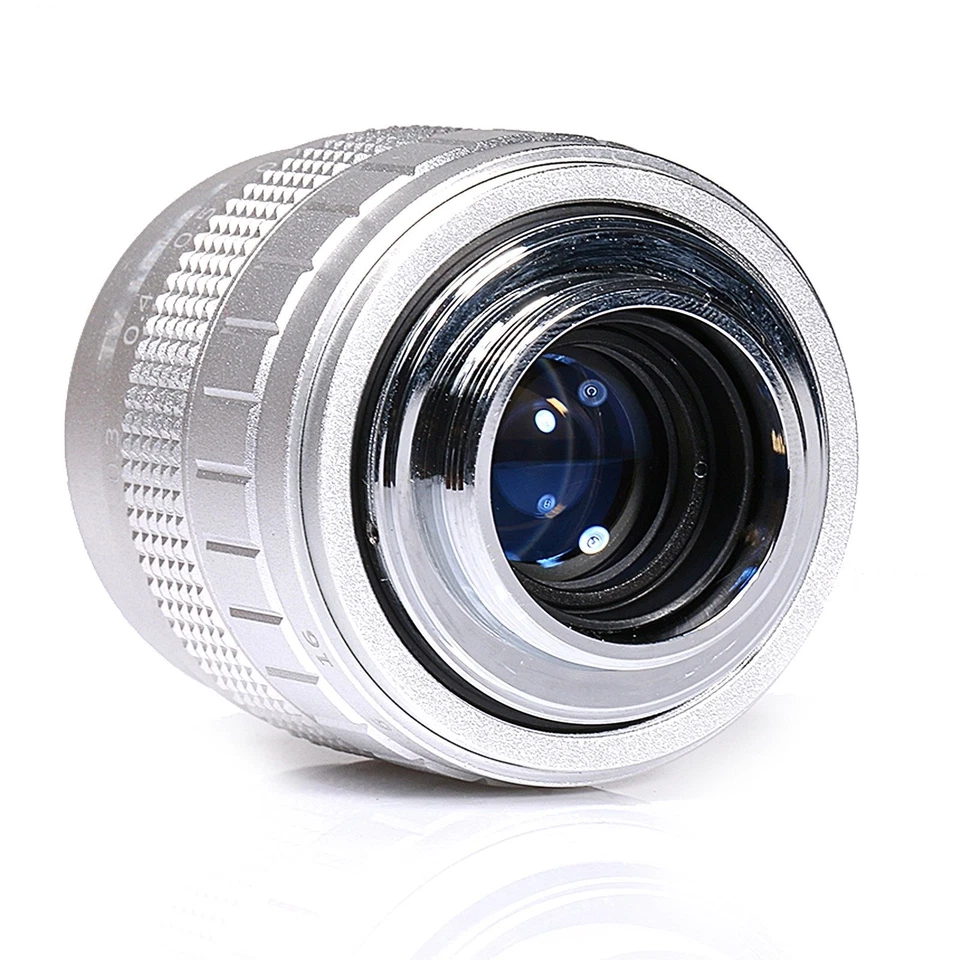50mm f1.4 2/3" CCTV Lens C mount to M43 EPl3 EPM1 NEX 5 7 Pentex Q NIKON J1 Silv - Image 3 of 4