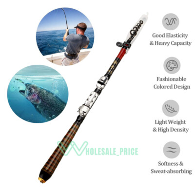 7ft/2.1m Saltwater/Freshwater Spinning Fishing Rod Medium Carbon Telescopic Pole