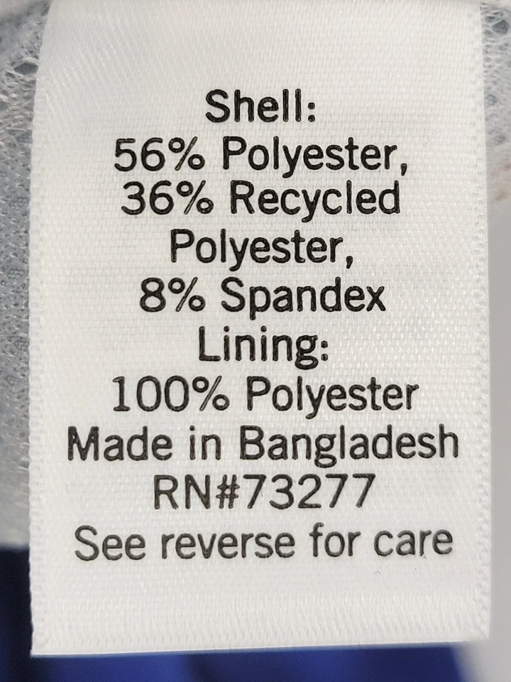 Bermuda de praia Sonoma masculina listra azul grande costura interna 9" roupa flexível - Imagem 3 de 4