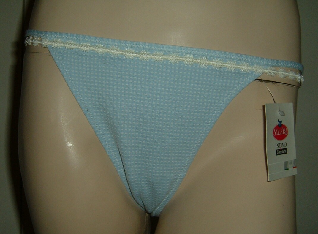 SOLERA TANGA SLIP MUTANDA AZZURRO TAGLIA SEXY LINGERIE INTIMO