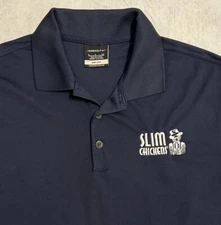 Nike Golf SLIM CHICKENS Restaurant Mens S Polo Shirt Employee Uniform Navy Blue