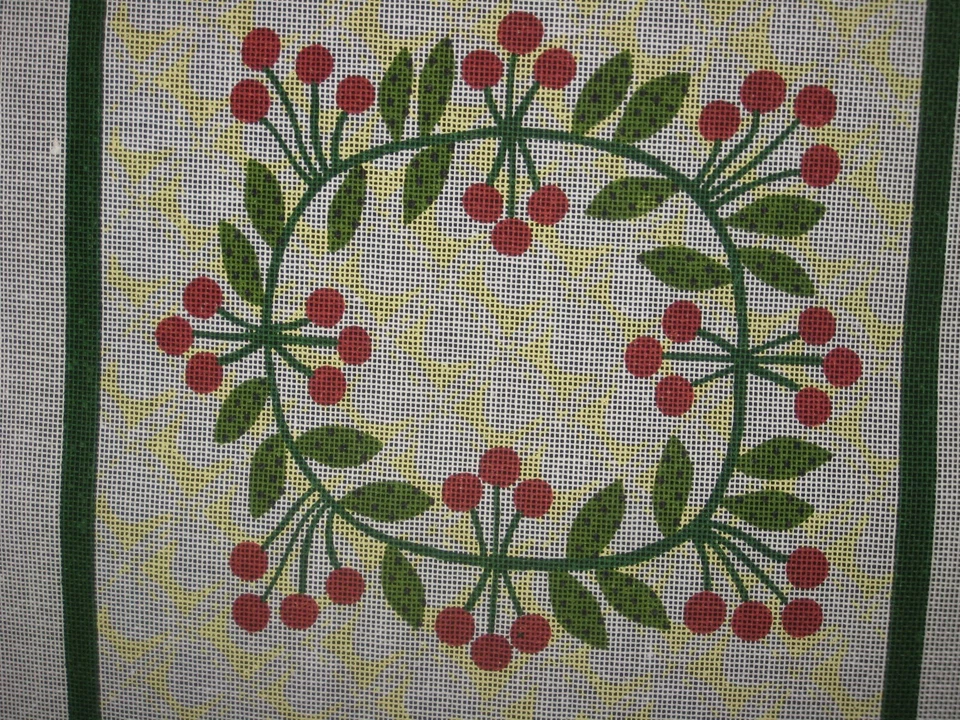 Vintage 1977 Needlepoint Canvis Wickham-Valentine House Quilt Block Elizabeth - Image 2 of 4