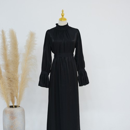 Modest Abaya Women Long Sleeve Maxi Dress Kaftan Islamic Robes Cocktail Dresses - Picture 28 of 28