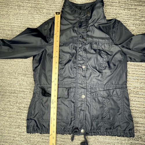 Hollister Size M Girls Youth Jacket Wind Breaker Full Zip Long Sleeve Black - Picture 4 of 12