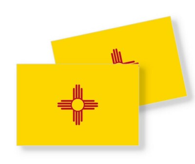 New Mexico State Flag -Set of 4 Vinyl Sticker / Adhesive Decals Various Sizes