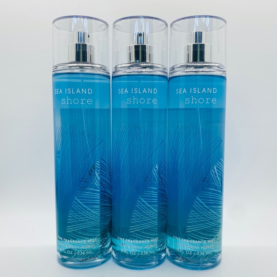 3 Bath & Body Works SEA ISLAND SHORE (Sea Island Cotton) Fragrance Mist