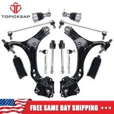 12PCS for 2013-2017 Honda Accord Control Arm Ball Joint Tie Rod End Kit Set