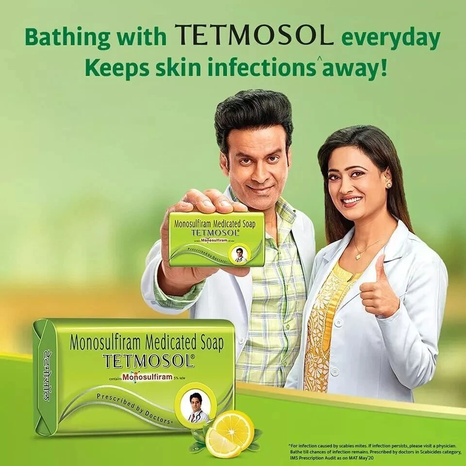 Tetmosol Medicated Soap - Fights Skin Infections 100gm