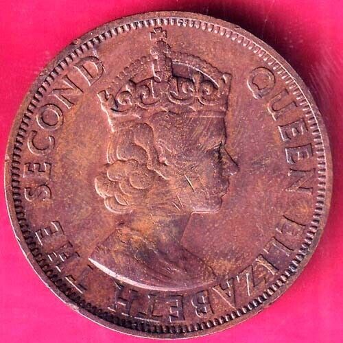 Seychelles 5 Cents - Elizabeth II 1965 RARE COIN #ZZ1087