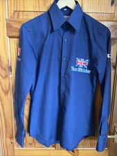 John Whitaker Blue Team Great Britain Equestrian Horse Jumping Fitted Shirt