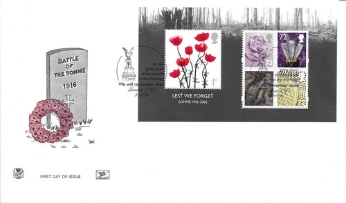 2006 Lest We Forget MS, Stuart FDC (unaddressed), We Will Remember Them SpHS