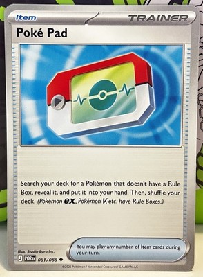 Pokemon Mega Evolution Perect Order Series Trainer Item Card - Poke Pad 081/088