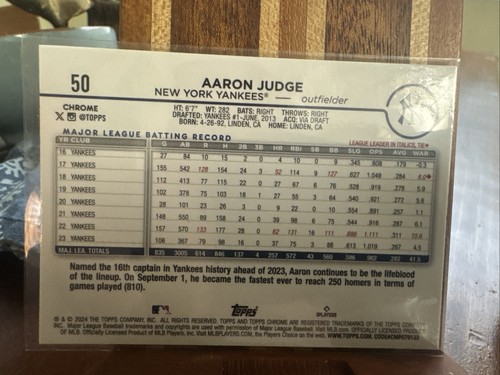 2024 Topps Chrome Logofractor Edition - Aaron Judge #50 - Foto 2 di 2