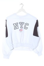 H&M DIVIDED Felpa Donna Tuta da ginnastica Taglia IT 40 bianco-marrone-nero