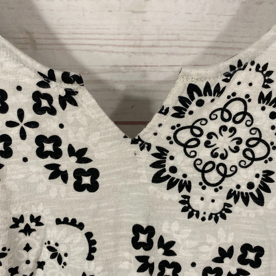 Known Supply 有机棉短连身裤 XL 米色/黑色印花口袋 — 第 4/4 张图片