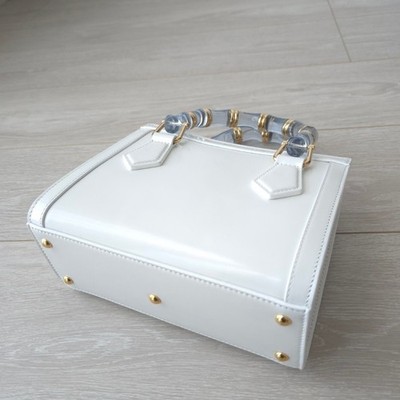 Gucci Diana Bamboo Diva Mini Tote Bag White Leather Used Japan | eBay