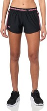 Under Armour Women's XL Shorts Tech Play Up 3" Short - X-Large Black/Super Pink