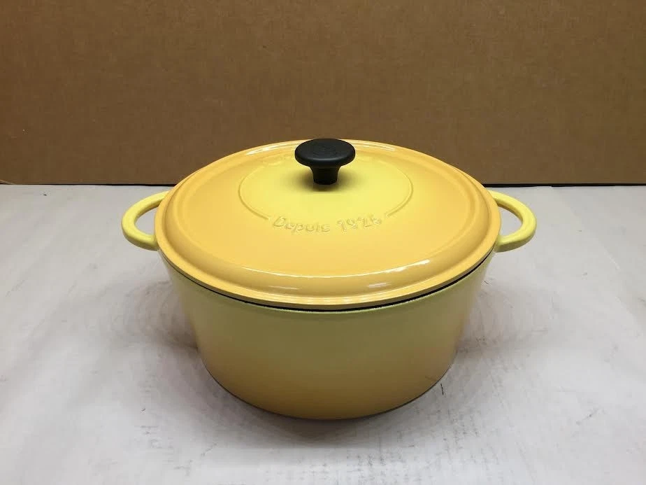 Fontignac Round Dutch Oven, Yellow, 6.5 Quart