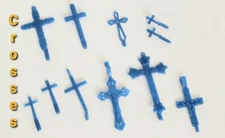 Lot Of 11 Wax  Crosses . Wax Patterns For Lost Wax Casting 25-100