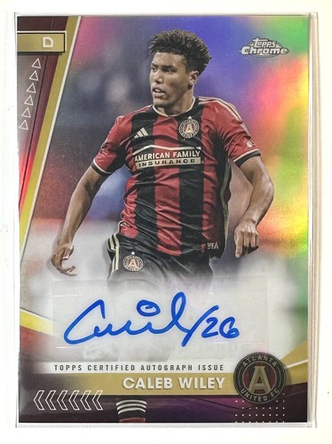 2024 Topps Chrome MLS Caleb Wiley Auto Atlanta United #CA-CW ATL UTD