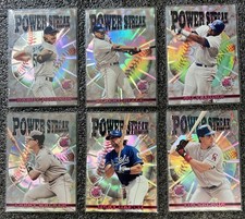 1996 Topps Stadium Club MLB Baseball Power Streak Lot Of 6 Cards 